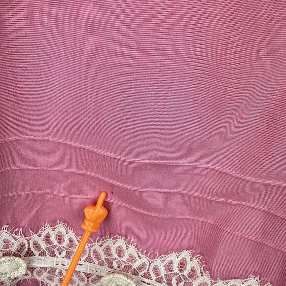 Vintage‎ Cynthia Steffe Pink Sleeveless Dress Size M Lined Slip Zip USA Crochet - Picture 8 of 12